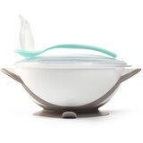 BabyOno Posuda za hranjenje + žlica, siva | shoptok.hr