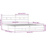 Metalni okvir kreveta bez madraca boja hrasta 193x203 cm | shoptok.hr