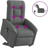 Maison Chic Električni masažni naslanjač - Relax naslanjač s funkcijo vstajanja temno siv, (22062147) | Shoptok.si