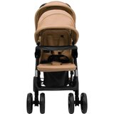 vidaXL Otroški voziček za dvojčke taupe jeklo | Shoptok.si
