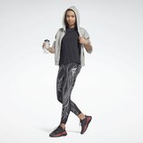 Reebok Športne hlače siva / črna / bela | Shoptok.si