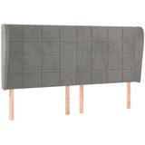  Uzglavlje s ušima svjetlosivo 163x23x118/128 cm obaršunasti | shoptok.hr