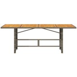  Vrtni stol s pločom od drva bagrema sivi 190x80x75 cm poliratan | shoptok.hr