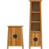  2-dijelni set kupaonskog namještaja od masivne borovine | shoptok.hr