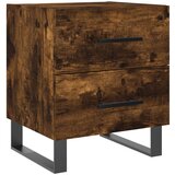 Maison Chic Nočna omarica - Nočna miza dimljeni hrast 40x35x47,5 cm inženirski les, (21687194) | Shoptok.si