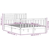  Okvir za krevet od masivnog drva 140 x 200 cm | shoptok.hr