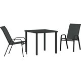  Vrtni set za objed 3 pcs Crna Čelik s prahom | Eponuda.com