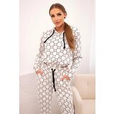Kesi Women's velour set with print ecru | Shoptok.si