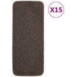  Protuklizni otirači za stepenice 15 kom 60 x 25 cm smeđi | shoptok.hr
