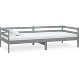 vidaXL Dnevni ležaj od masivne borovine sivi 90 x 200 cm | shoptok.hr
