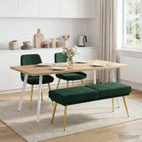  Klupa s dvostrukim slojem Tamnozelena 120 x 45 x 46 cm Baršun | shoptok.hr