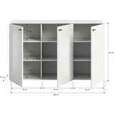 MID.YOU Komoda Monte, Bela | Shoptok.si