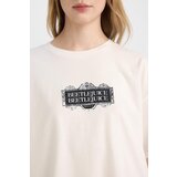 Defacto Cool Beetlejuice Oversize Fit Wide Pattern Crew Neck Printed Short Sleeve T-Shirt | shoptok.hr