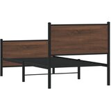  Metalni okvir kreveta bez madraca smeđi hrast 90x200 cm | Eponuda.com