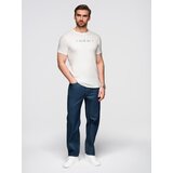 Ombre Men's cotton t-shirt with contrasting two-tone print - black | Shoptok.si