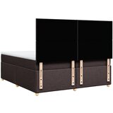  Krevet s oprugama i madracem tamnosmeđi 200x200 cm od tkanine | shoptok.hr