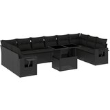  11-dijelni set vrtnih sofa od poliratana s jastucima crni | shoptok.hr