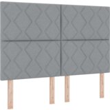 Box Spring Krevet s Madracem i LED Svjetlom Svjetlosiva 160x200 cm Tkanina | shoptok.hr