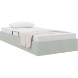  Ottomanska Okvir za krevet s pohranom s pohranom Baršun - Svjetlosiva 90 x 200 cm | shoptok.hr