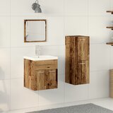 vidaXL 3-delni kopalniški pohištveni set Stari les | Shoptok.si