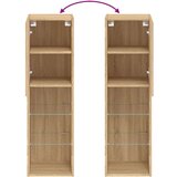 TV ormarići s LED svjetlima 2 kom boja hrasta 30 5x30x102 cm | shoptok.hr