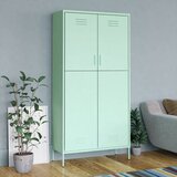 vidaXL Garderobna omara mint zelena 90x50x180 cm jeklo Cene