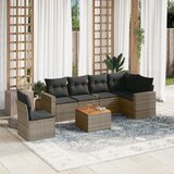 vidaXL 7-dijelni set vrtnih sofa sivi od poliratana | shoptok.hr