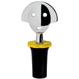 Alessi Zamašek za steklenico Anna Stop 2 / črn / plastika, krom, (5000198801) | Shoptok.si