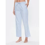 Seidensticker Spodnji del pižame Woven Satin Pajama Pant Modra Straight Fit