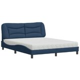  Krevet s madracem plavi 160x200 cm od tkanine | shoptok.hr