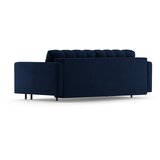 Cosmopolitan Design Temno modra žametna raztegljiva sedežna garnitura s prostorom za shranjevanje 222 cm Bali – | Shoptok.si