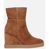 Geox Brown women's ankle boots Elidea Wedge - Women's | ePonuda.com