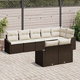  Vrtni kavč komplet 8-delni set Krem, Rjav, (22094069) | Shoptok.si