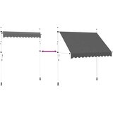 Tenda na ručno uvlačenje 250 cm antracit | shoptok.hr