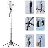 BLAVEC Selfie Stick Aluminium Fusion P08 tronožac + daljinski upravljač + 1 lampa - 220 cm -crni | shoptok.hr