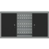 vidaXL Ormar za alate Sivi, crni Hladno valjani čelik 100 x 20 x 55 cm | shoptok.hr
