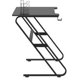 vidaXL Gaming miza z nogami ZZ-oblike črna 110x60x75 cm | Shoptok.si
