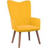  Gugalni stol s stolčkom gorčično rumen žamet, (20957573) | Shoptok.si