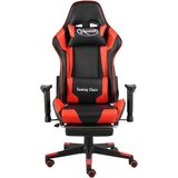vidaXL Okretna igraća stolica s osloncem za noge crvena PVC | shoptok.hr