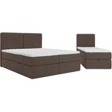 MID.YOU DRUŽINSKA POSTELJA 270 cm x 200 cm , les, tekstil, leseni material rjava | Shoptok.si
