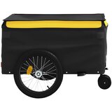 Prikolica za bicikl crno-žuta 45 kg željezna | shoptok.hr