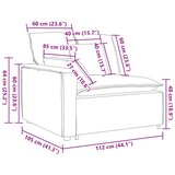  Modularni kauč s naslonom za ruke i jastucima tamno sivi 100 cm | shoptok.hr