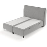 Maison de Rêve Svijetlo sivi tapecirani bračni krevet s prostorom za odlaganje 200x200 cm Draco – | shoptok.hr