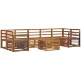  Set vanjskih sofa 8 kom. Prirodna Čvrsto drvo akacije Smeđa | shoptok.hr