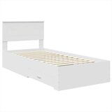  Konstrukcija postelje Bela 90 x 190 cm Konstruiran les, (5000104196) | Shoptok.si