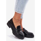 EVENTO Classic Women's Moccasins Made Of Eco Leather Black Enticca | Shoptok.si