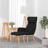  Stolica za opuštanje s osloncem za noge crna baršunasta | shoptok.hr