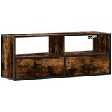 vidaXL TV omarica dimljen hrast 100x31x39,5 cm inž. les in kovina, (21606728) Cene