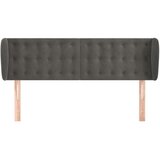  Vzglavje z ušesi temno sivo 147x23x78/88 cm žamet, (20792953) | Shoptok.si