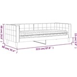 vidaXL dnevni krevet s madracem plavi 80 x 200 cm baršunasti | shoptok.hr